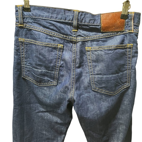 Gustin Indigo Raw Button Fly Straight Leg Selvedge Denim Jeans 32 - Picture 4 of 12